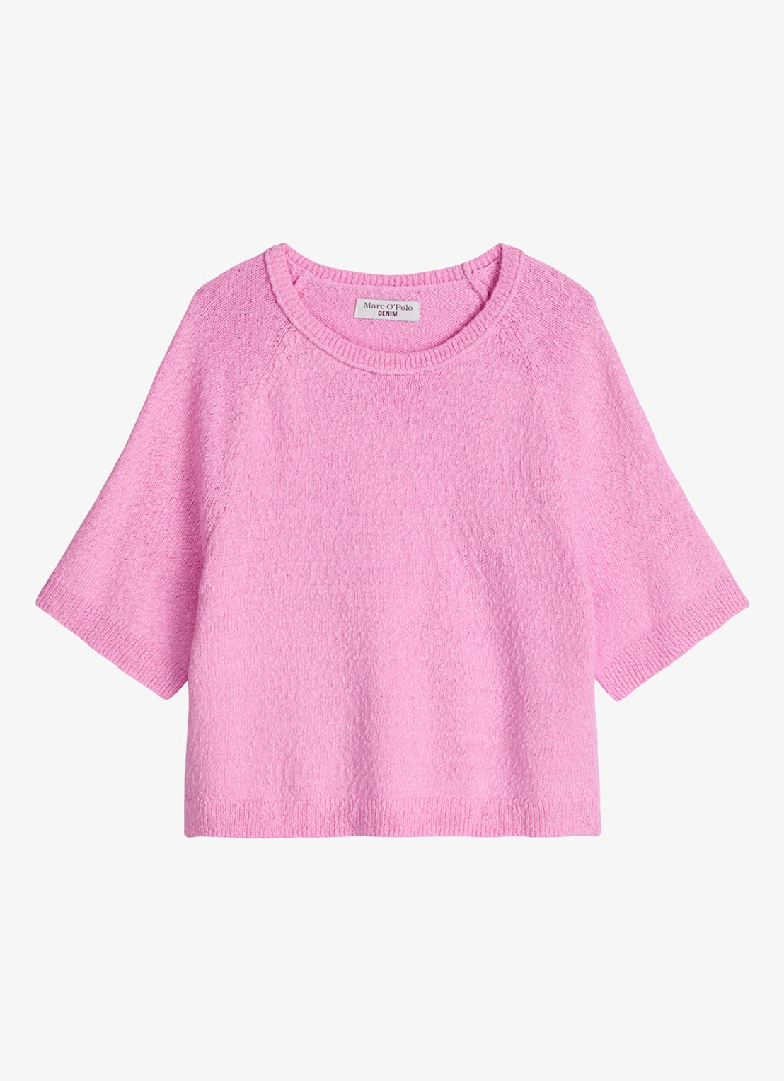 Marc O'Polo Denim Fijngebreide trui met ronde hals - voorkant 2 pale bubblegum/8205