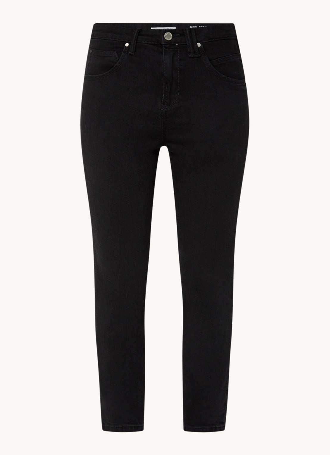 Marc O'Polo Denim Freja high waist tapered fit jeans van  katoen - voorkant 3 zwart