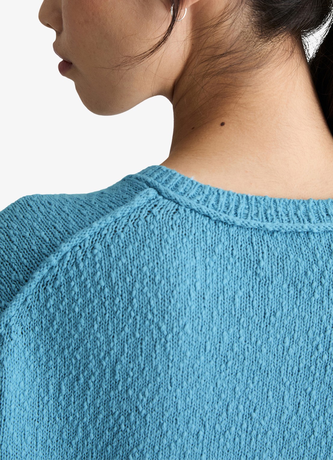 Marc O'Polo Denim Grofgebreid vest met ronde hals - detail 2 blue dawn/5429