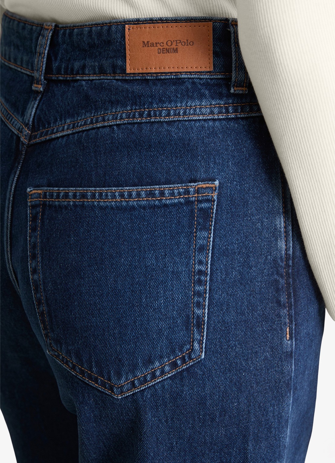 Marc O'Polo Denim High waist tapered fit jeans van katoen - detail 3 denim