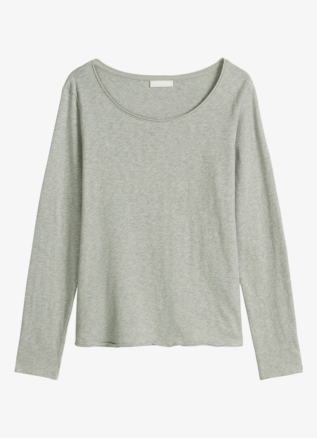 Marc O'Polo Denim Longsleeve met boothals - voorkant 2 grijs