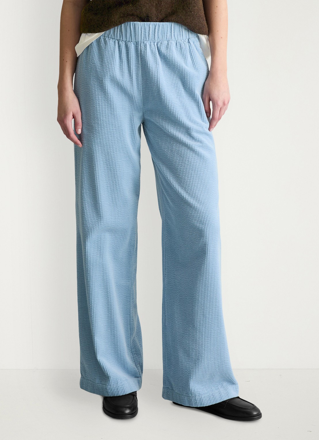 Marc O'Polo Denim Loose fit broek met structuur en steekzakken - detail 2 blauw