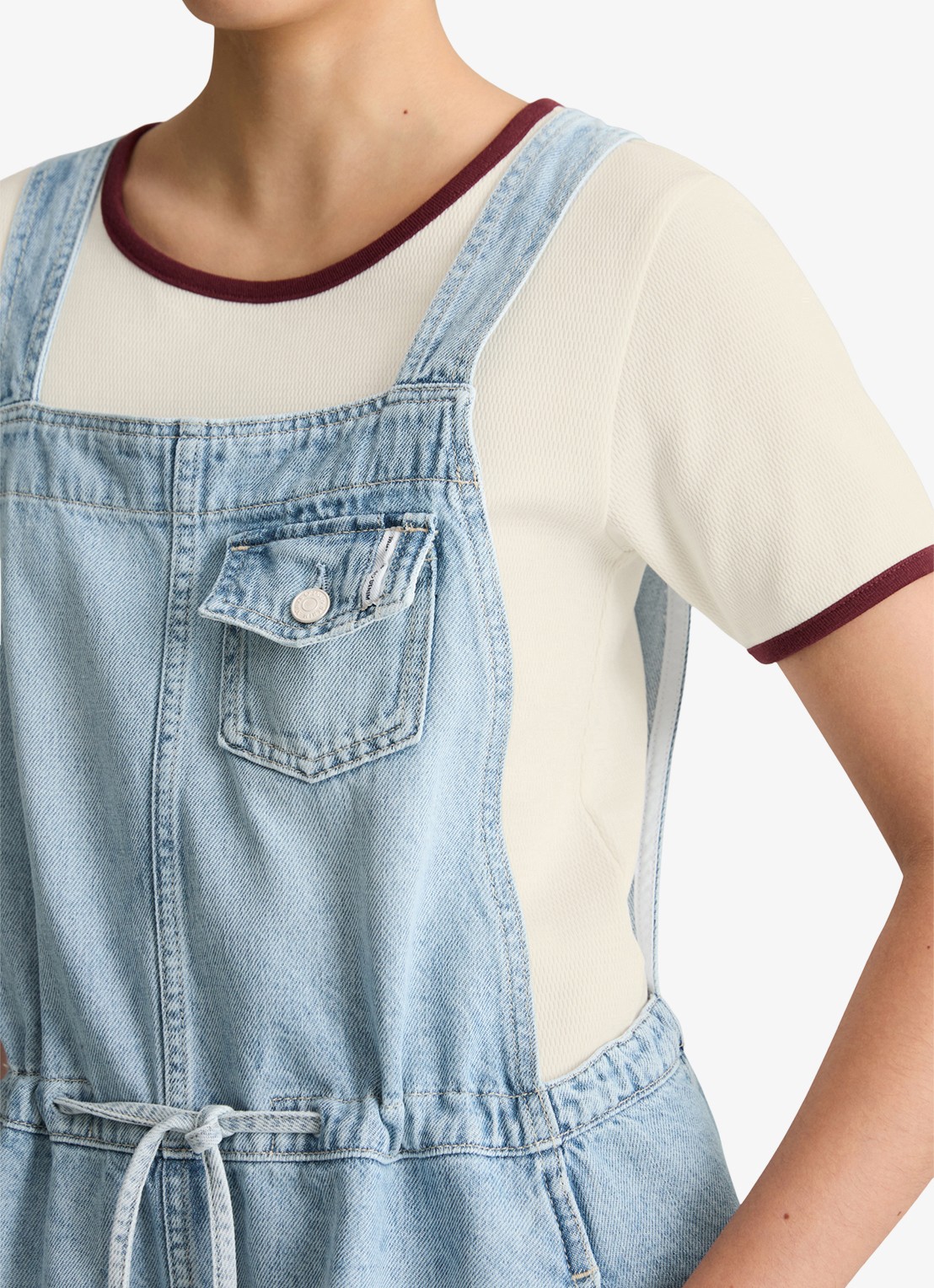 Marc O'Polo Denim Midi denim jurk met steekzakken - detail 2 indigo