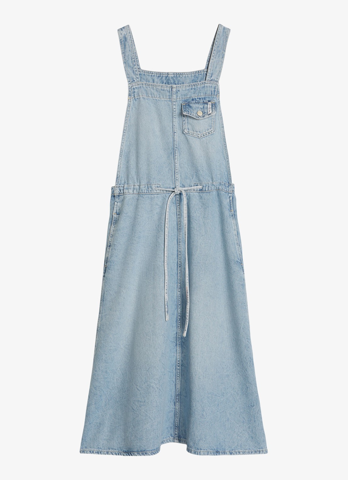 Marc O'Polo Denim Midi denim jurk met steekzakken - voorkant 3 indigo
