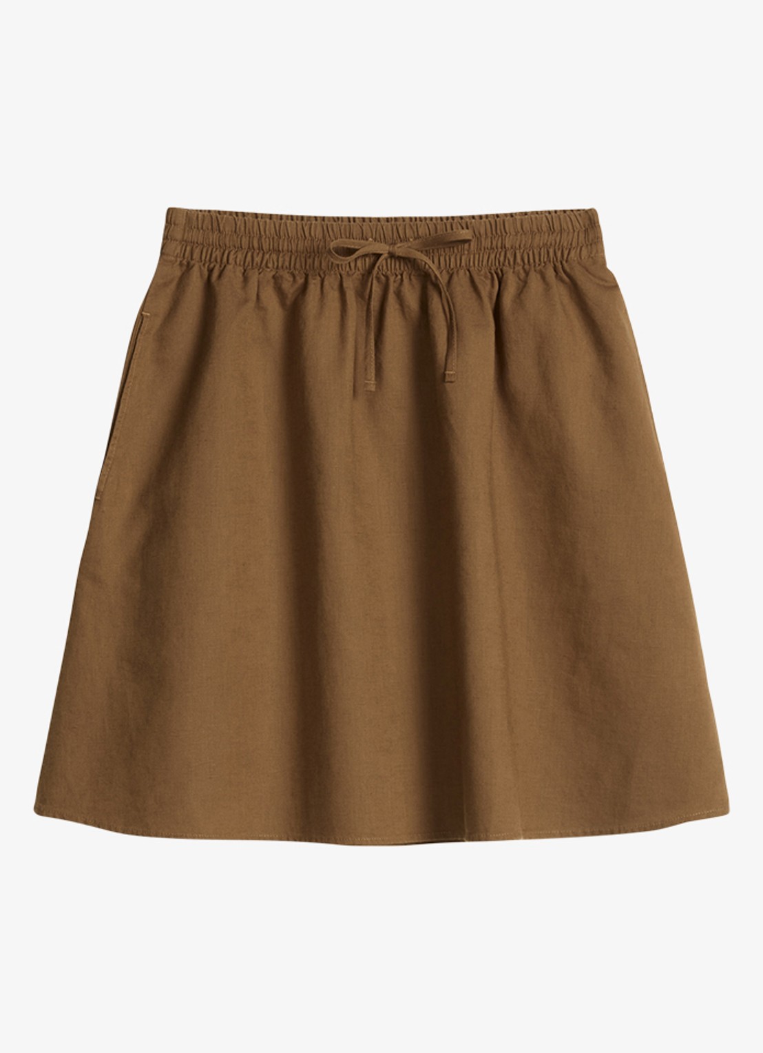 Marc O'Polo Denim Minirok met steekzakken - voorkant 4 umbra brown-1624 / bruin