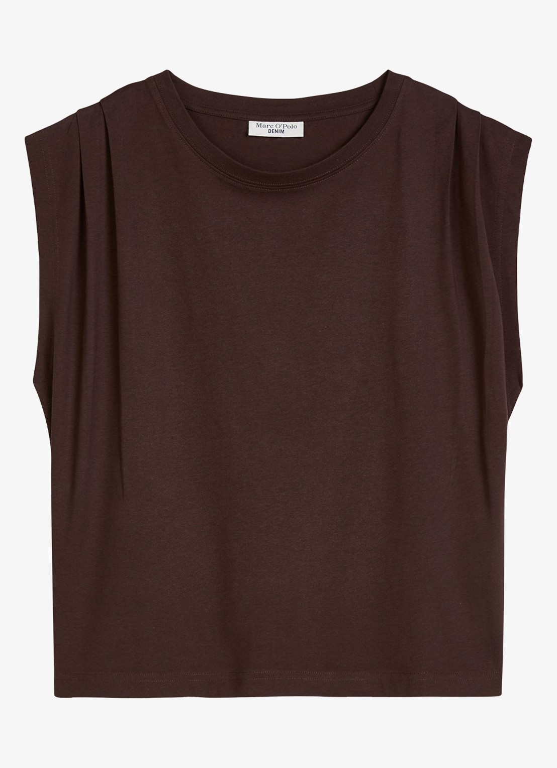 Marc O'Polo Denim Oversized T-shirt met ronde hals - voorkant 4 burnt aubergine-6929 / paars