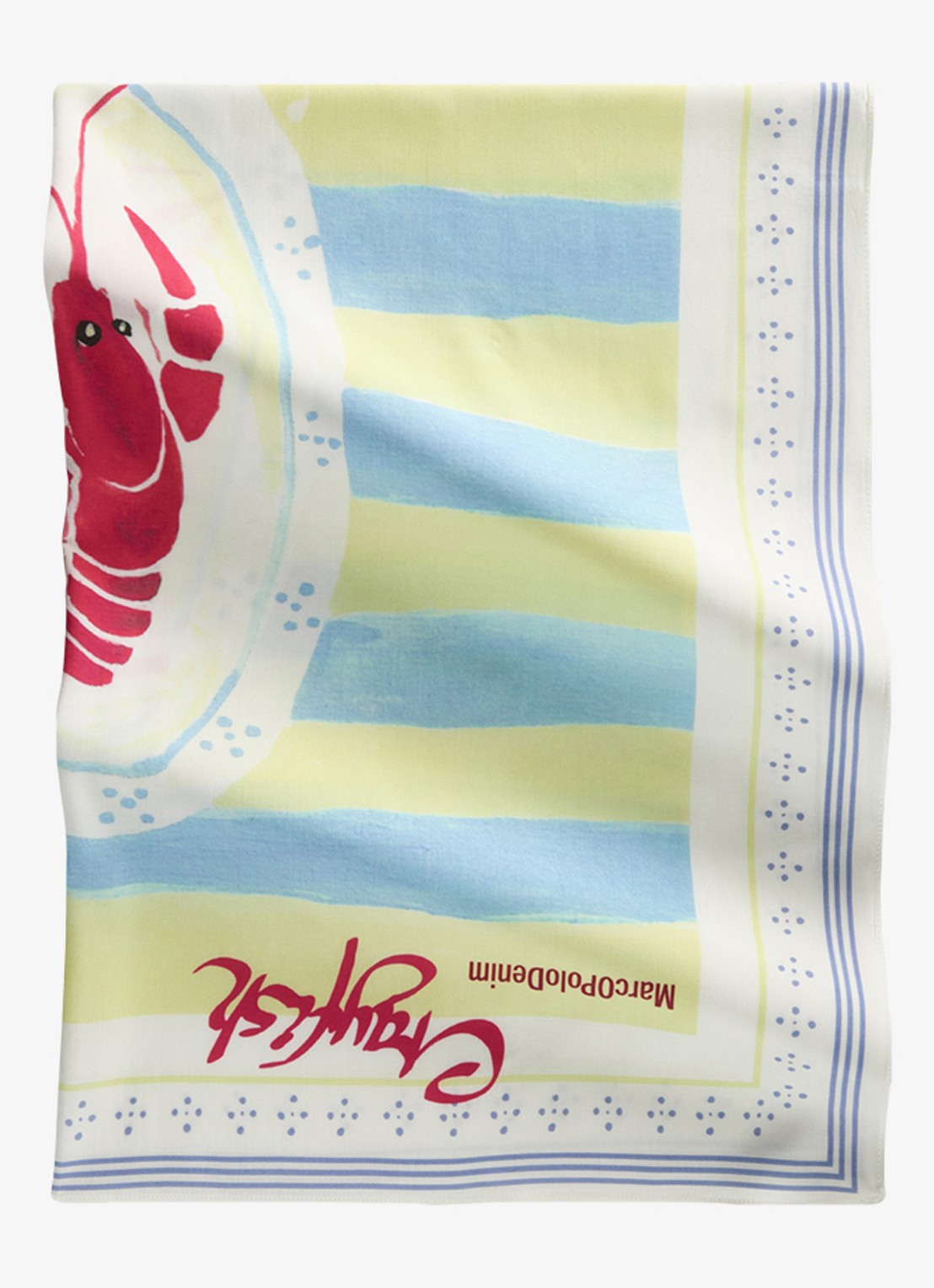 Marc O'Polo Denim Sjaal met print - voorkant 3 geel