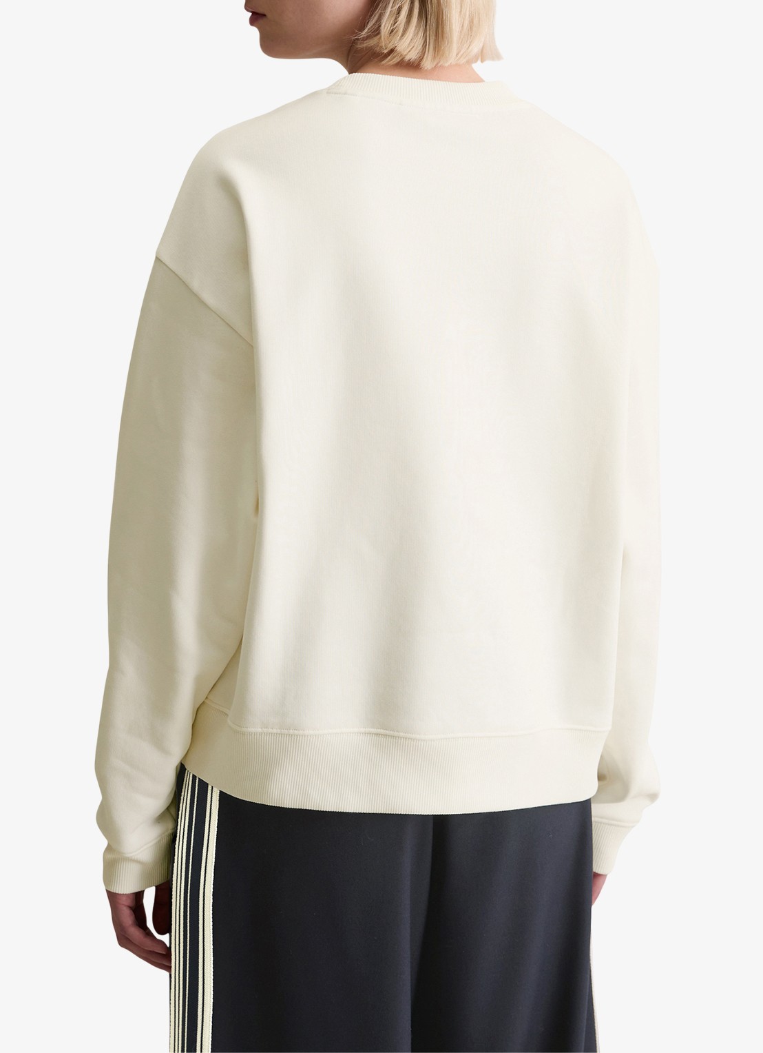 Marc O'Polo Denim Sweater met logoprint - achterkant gebroken wit