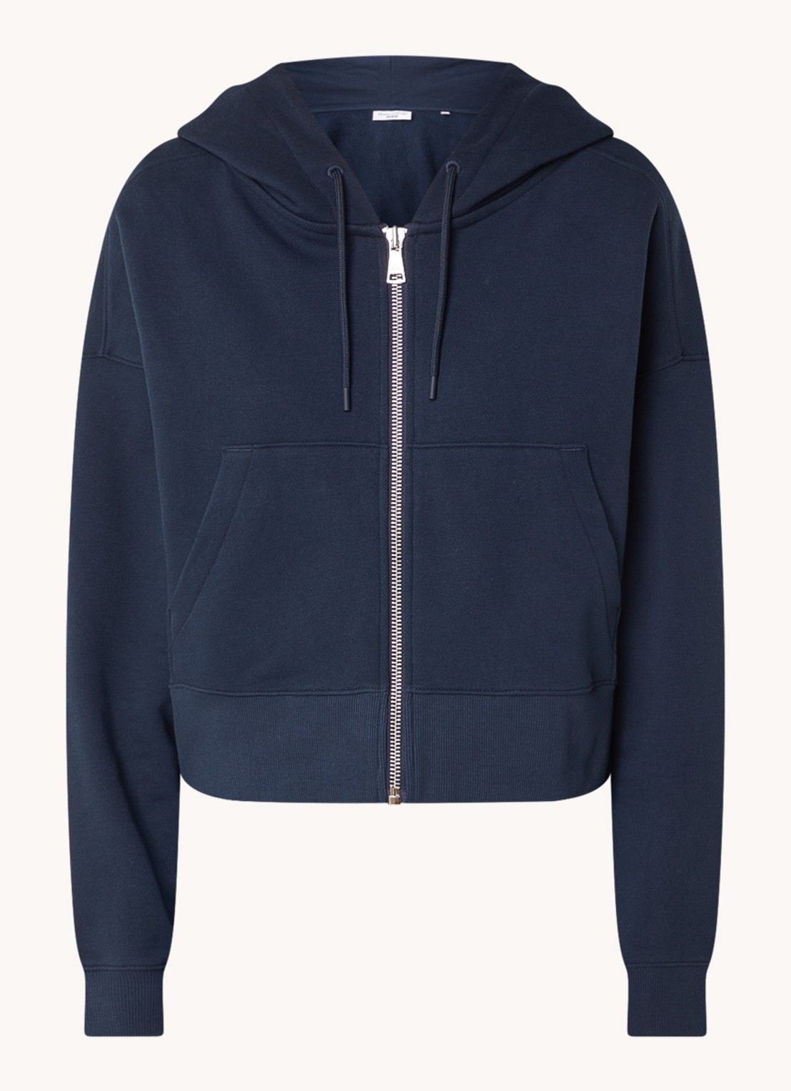 Marc O'Polo Denim Sweatvest met capuchon - voorkant 3 donkerblauw