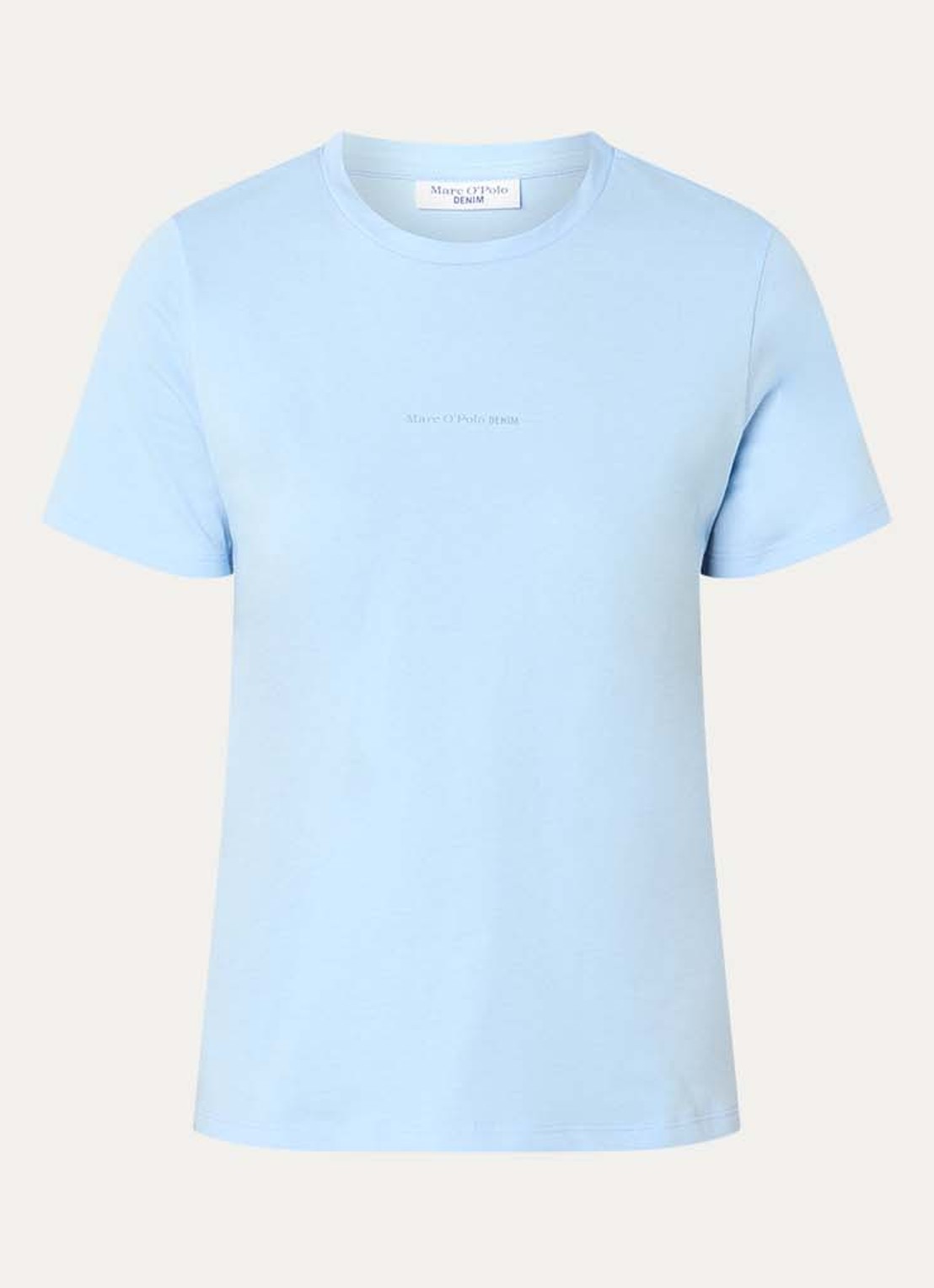 Marc O'Polo Denim T-shirt met logo - voorkant 2 donkerblauw