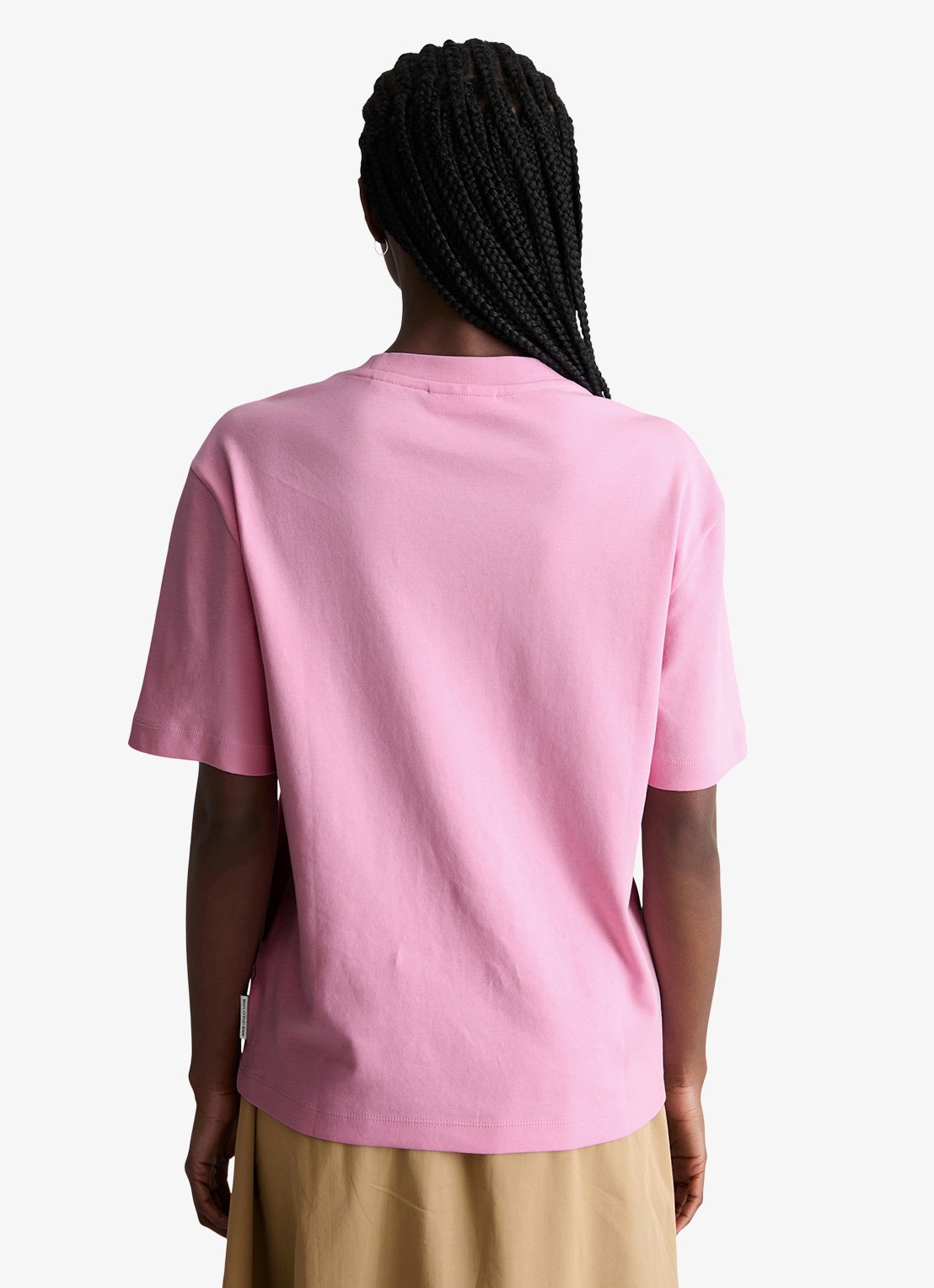 Marc O'Polo Denim T-shirt met ronde hals - achterkant 3 pale bubblegum/8205