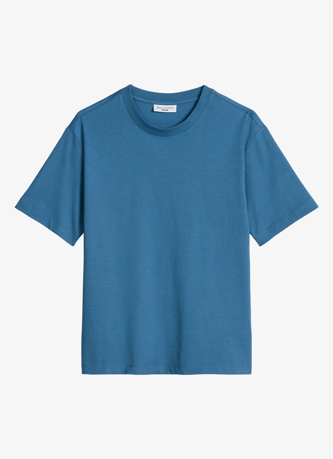 Marc O'Polo Denim T-shirt met ronde hals - voorkant 2 medium blue 4671-4671 / blauw