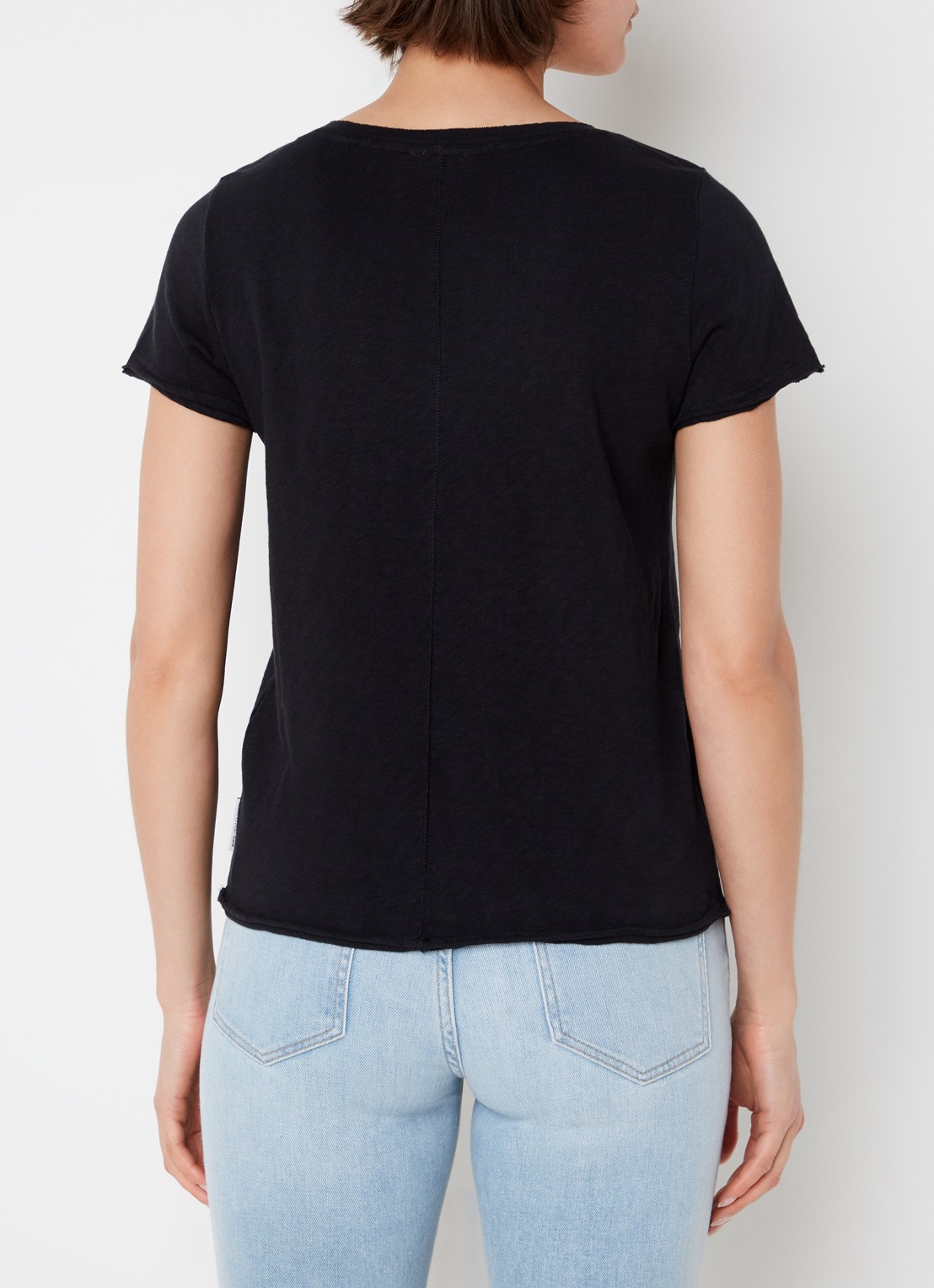 Marc O'Polo Denim T-shirt met V-hals - achterkant zwart