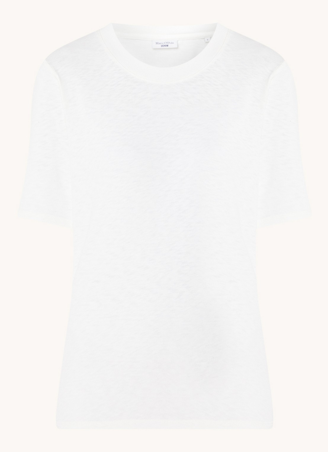 Marc O'Polo Denim T-shirt van  katoen - voorkant gebroken wit
