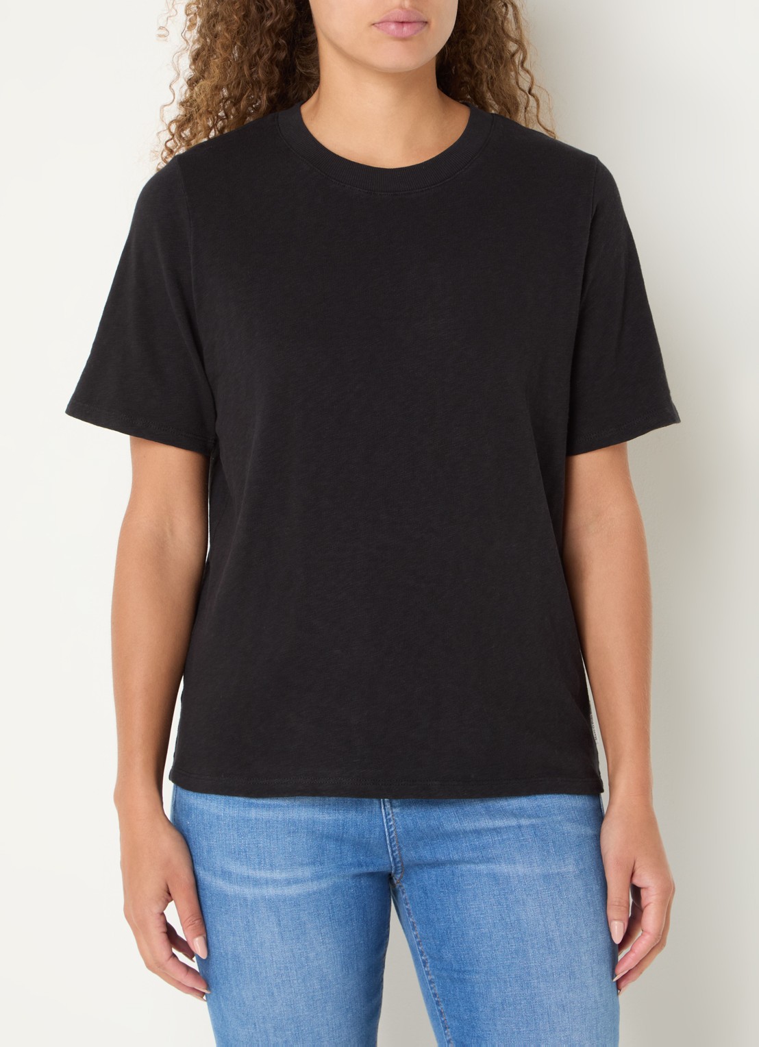 Marc O'Polo Denim T-shirt van  katoen - detail 4 zwart