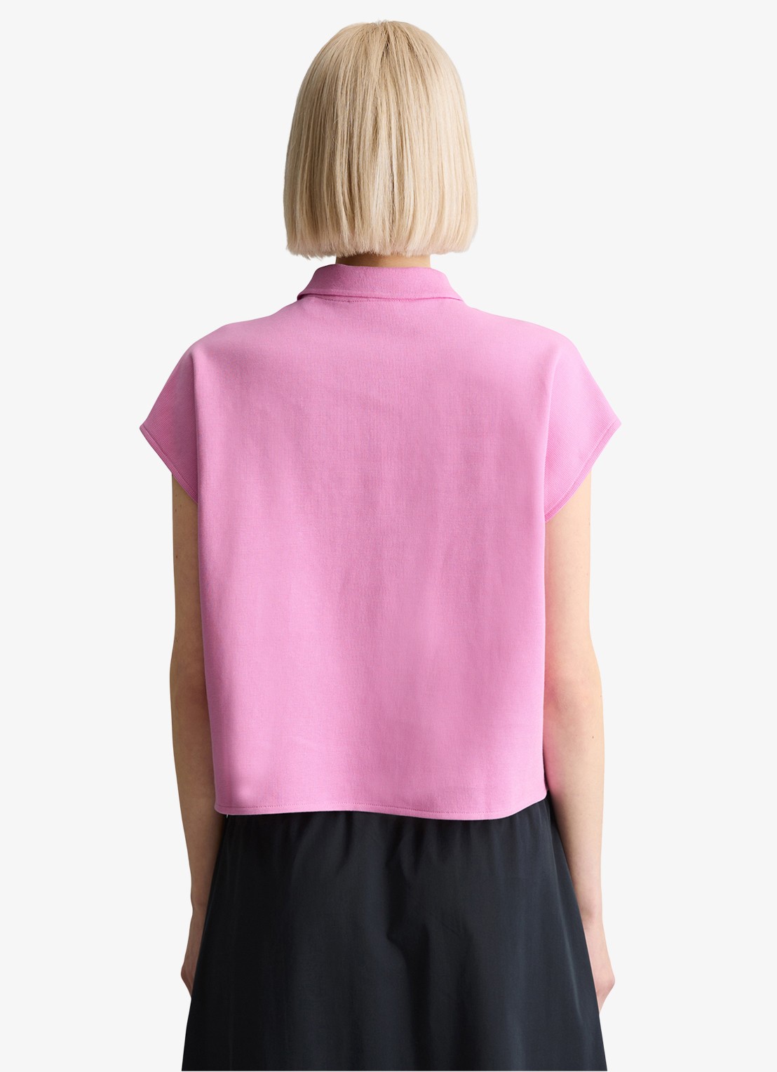 Marc O'Polo Denim Top met polokraag - achterkant 5 pale bubblegum/8205