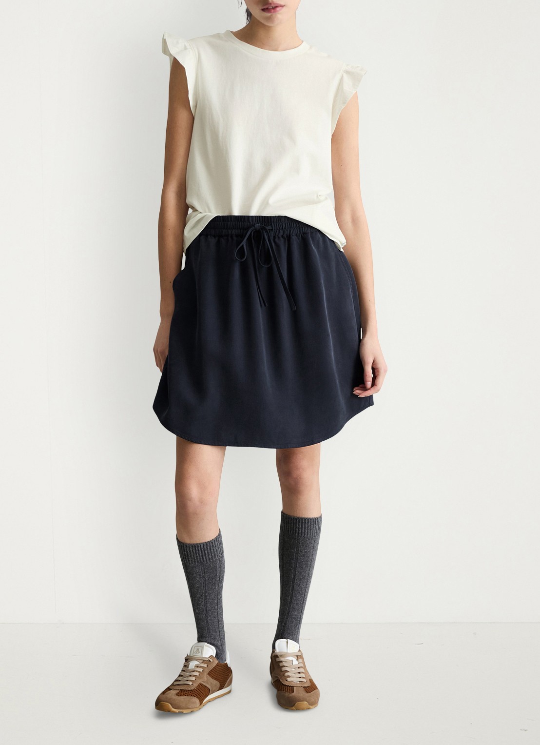 Marc O'Polo Denim Top met vlindermouw - voorkant 3 silky white/1183