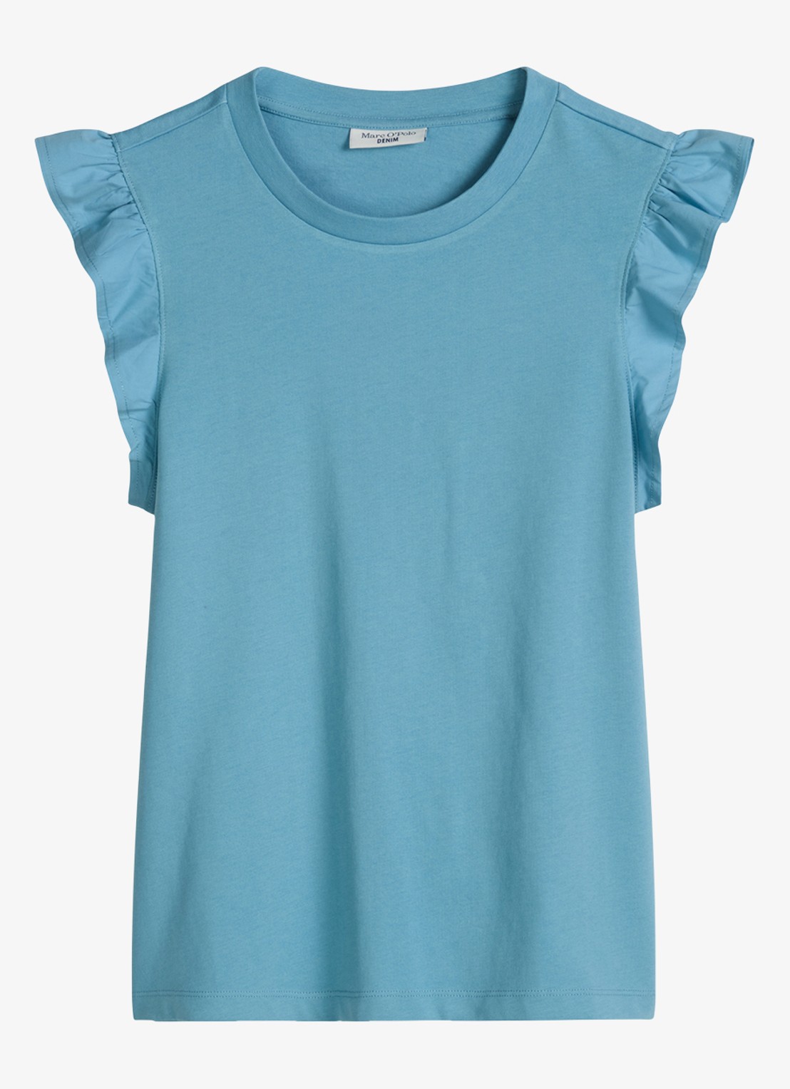 Marc O'Polo Denim Top met vlindermouw - voorkant 4 blue dawn/5429
