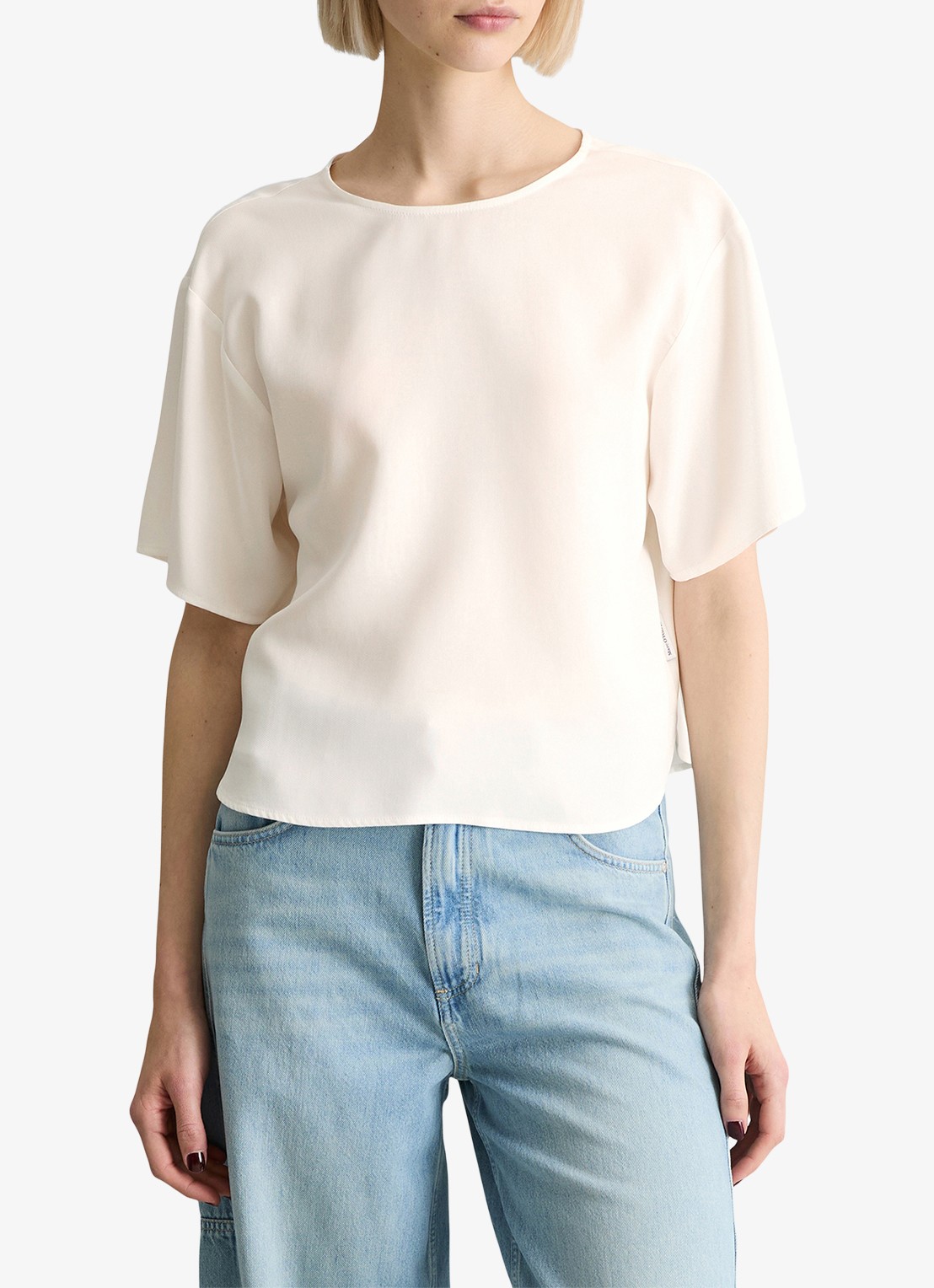 Marc O'Polo Denim Tuniek met ronde hals - detail 4 silky white/1183