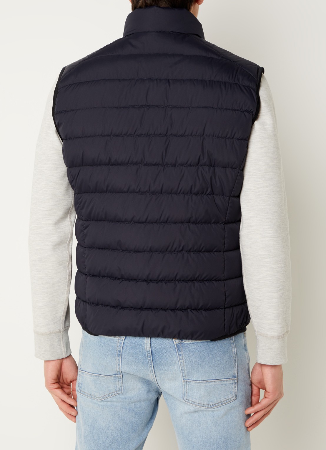 Marc O'Polo Gewatteerde bodywarmer met logo - achterkant 2 donkerblauw