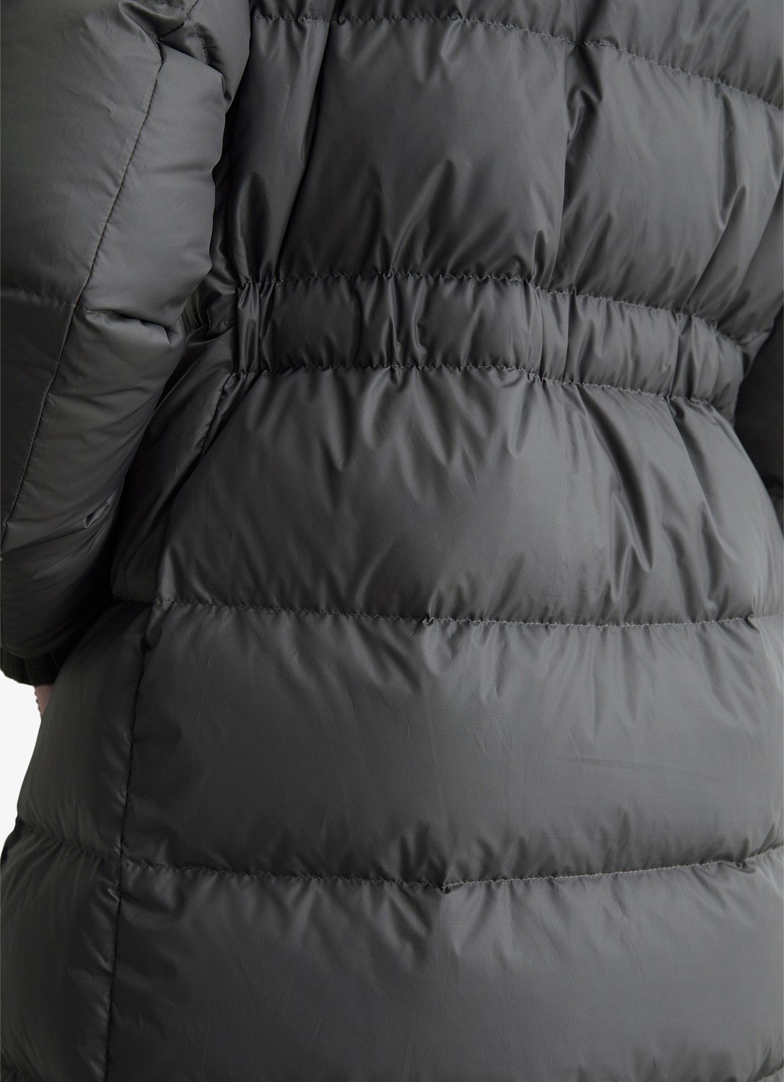 Marc O'Polo Gewatteerde parka met donsvulling en trekkoord - detail 2 grijs