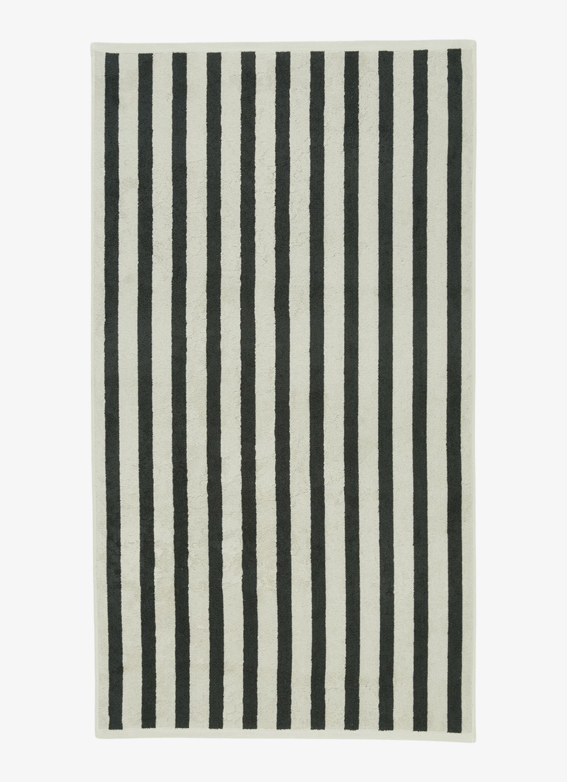 Marc O'Polo Heritage badhanddoek met streepprint - voorkant 4 antraciet
