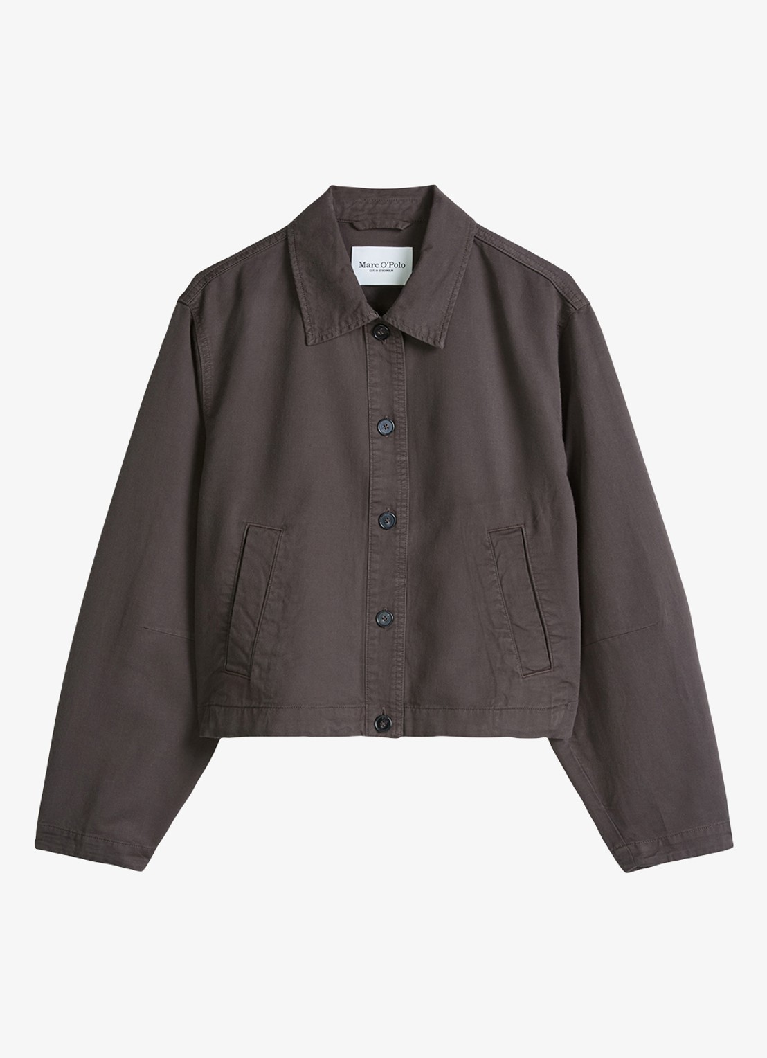Marc O'Polo Jack in lyocell blend met steekzakken - voorkant 4 bruin