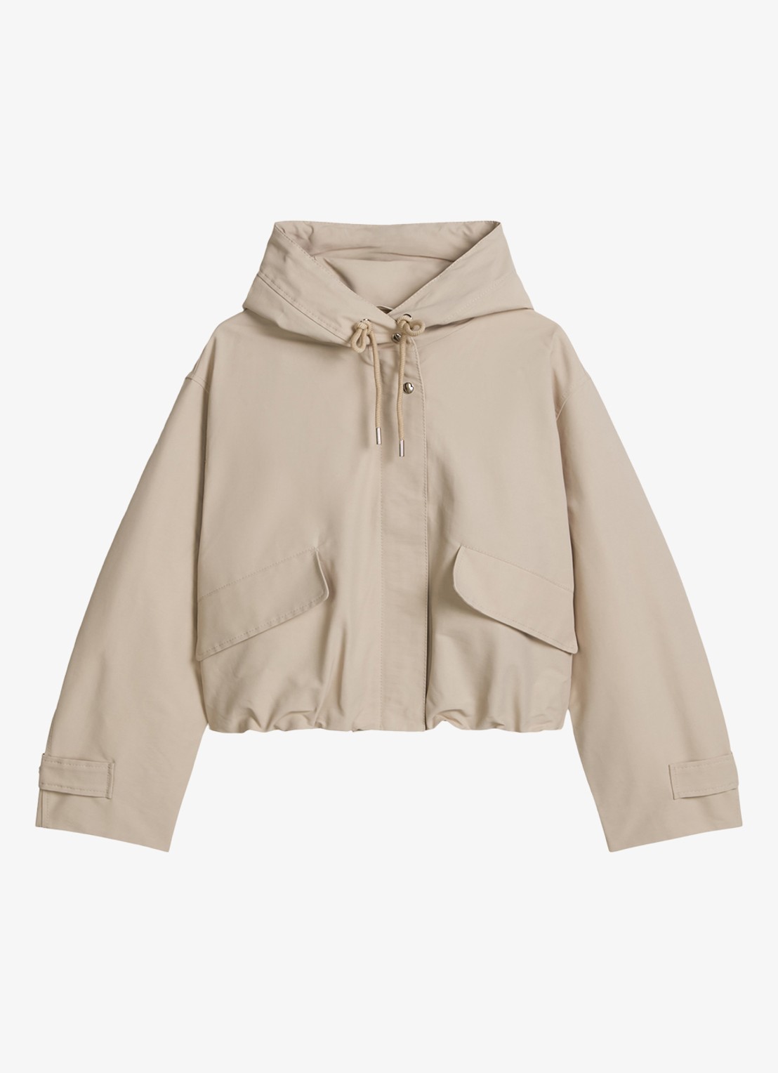 Marc O'Polo Jack met klepzakken en capuchon - voorkant 4 beige