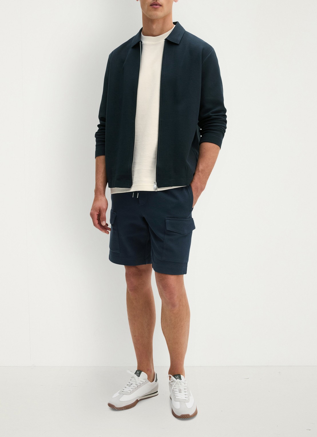 Marc O'Polo Jack met kraag - voorkant 5 donkerblauw