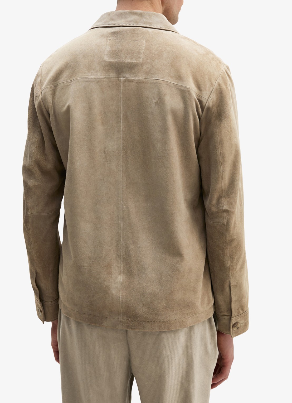 Marc O'Polo Jack van suède met steekzakken - achterkant 3 taupe