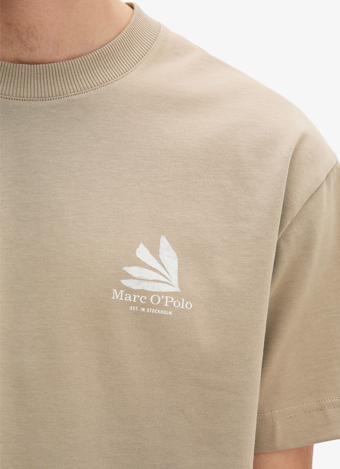 Marc O'Polo Jersey T-shirt met logo- en backprint - detail 4 charleston gray/2124