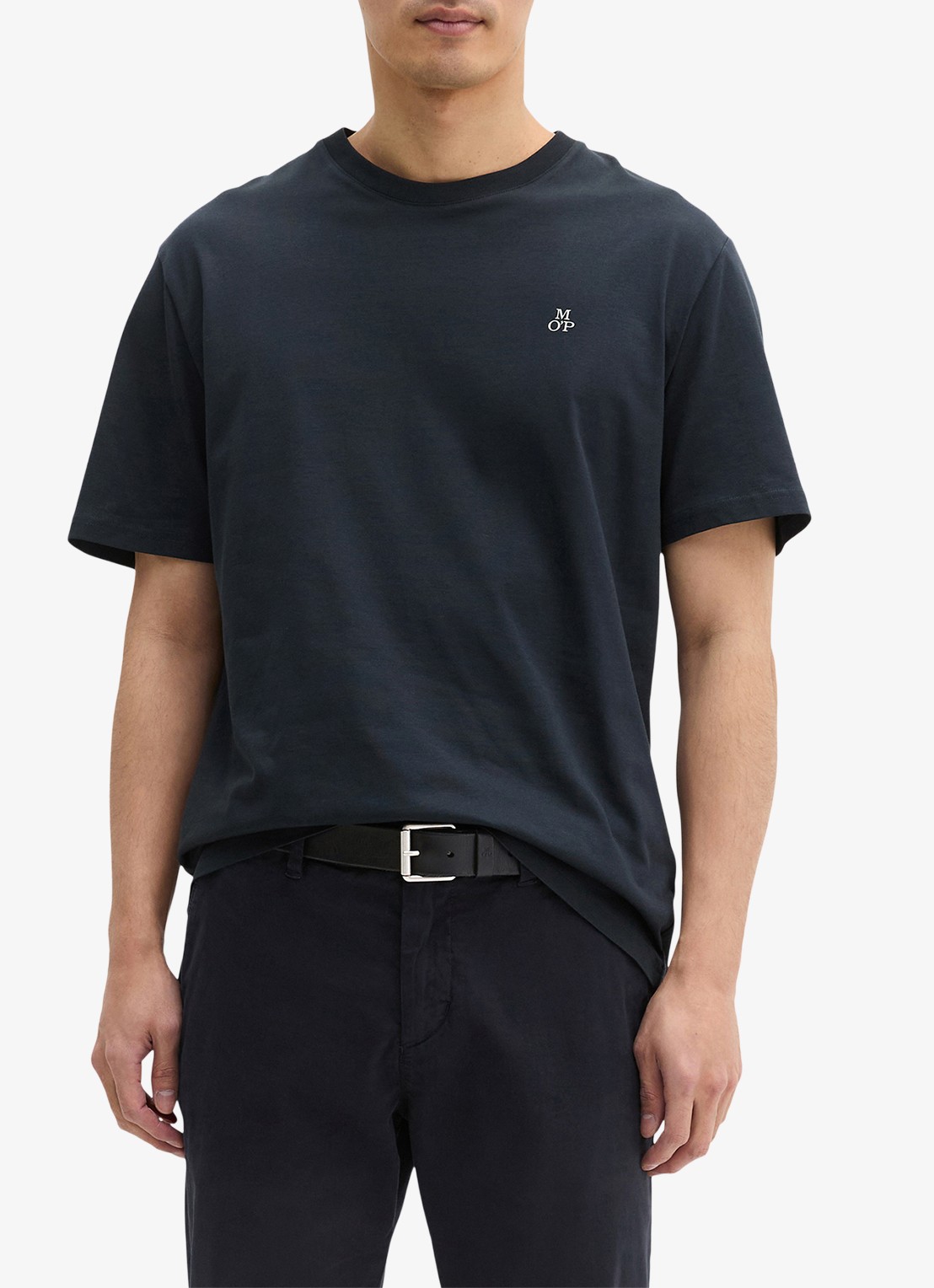 Marc O'Polo Jersey T-shirt met logo - detail 4 dark navy/4131
