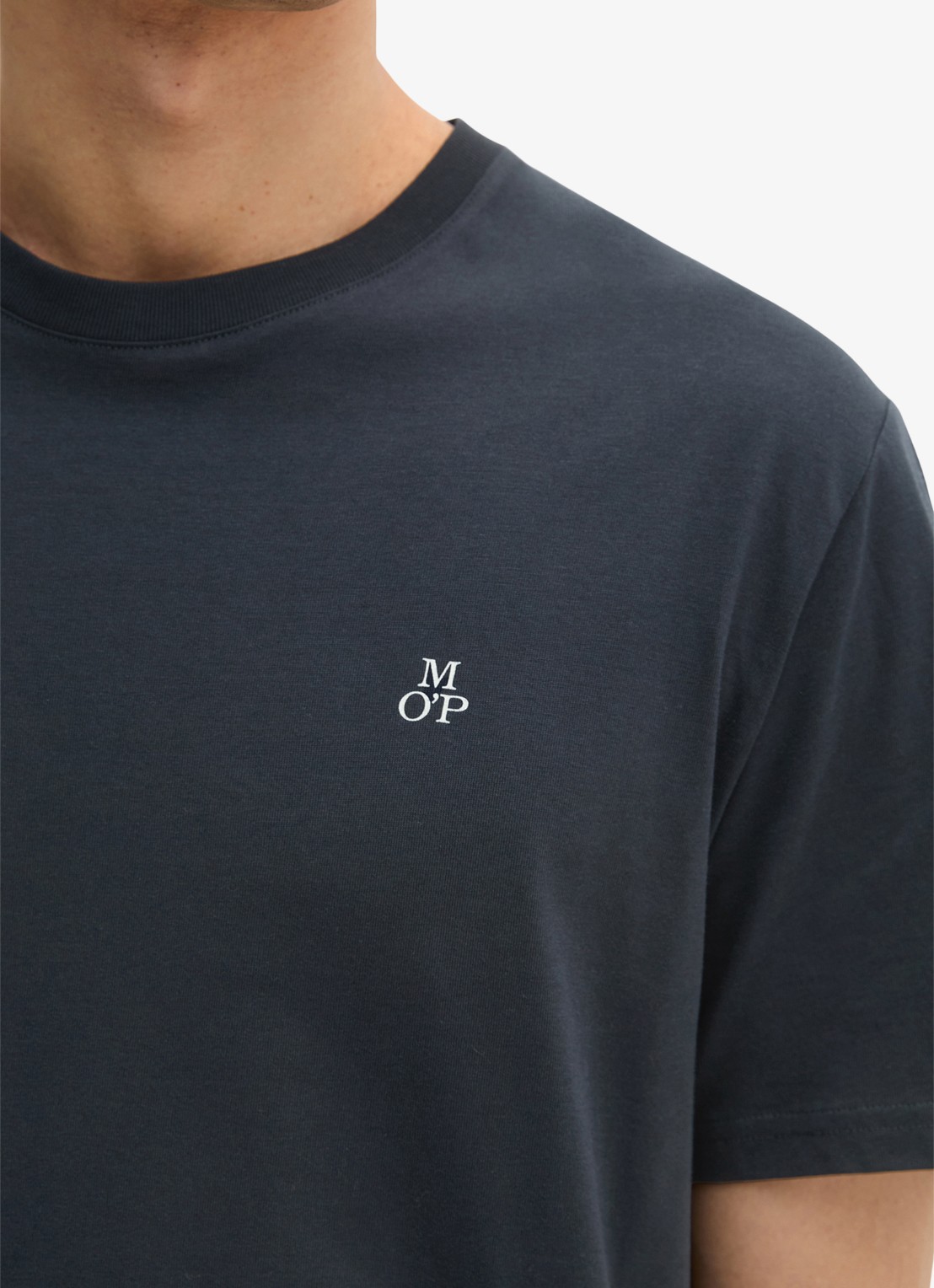Marc O'Polo Jersey T-shirt met logo - detail 5 dark navy/4131