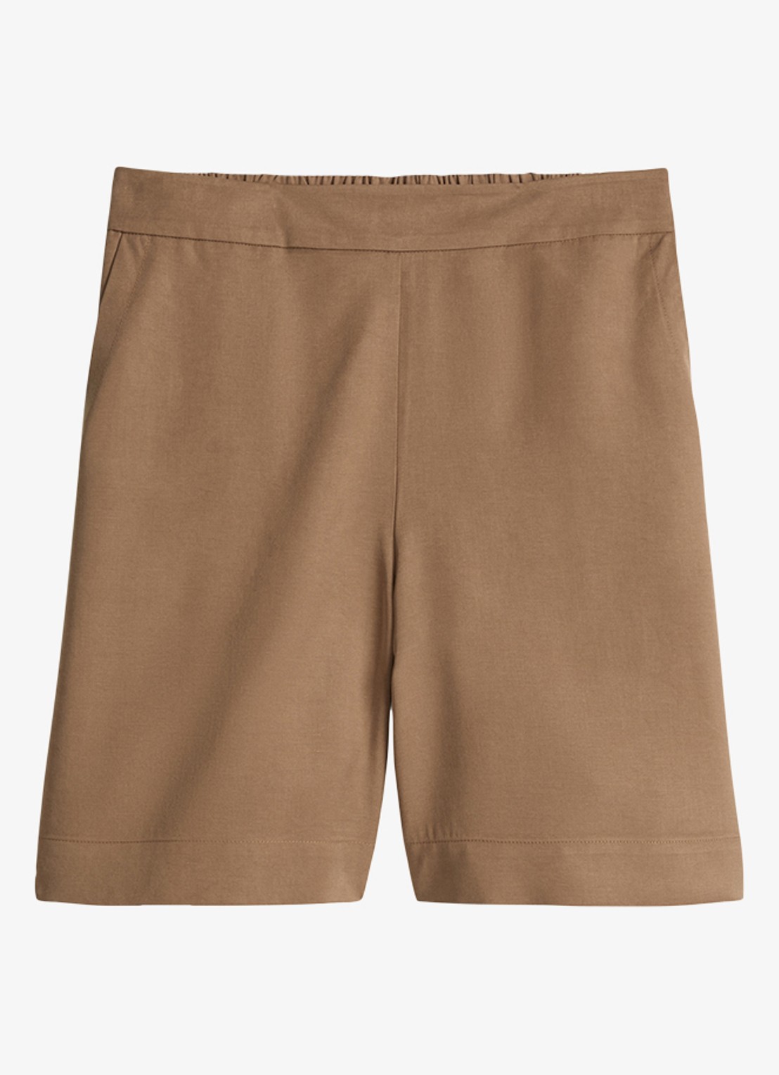 Marc O'Polo Korte broek met steekzakken - voorkant 4 burnt brown-1972 / bruin