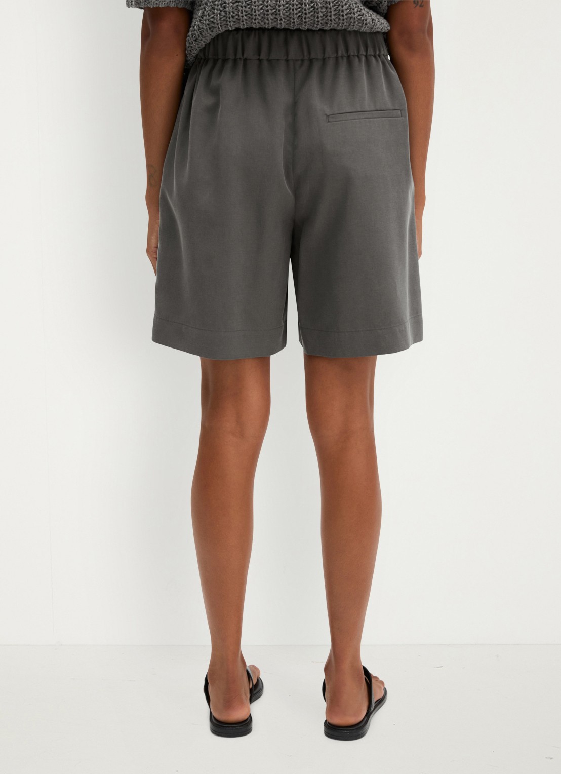 Marc O'Polo Korte broek met steekzakken - achterkant 3 oxide grey-0364 / grijs