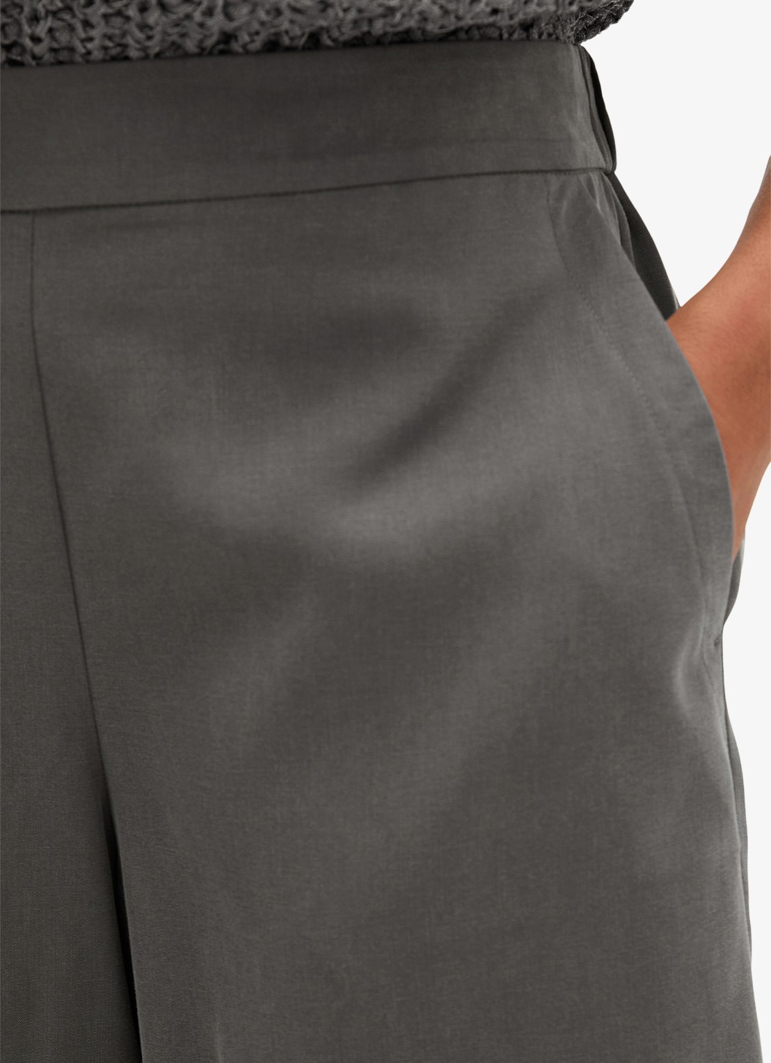 Marc O'Polo Korte broek met steekzakken - detail 5 oxide grey-0364 / grijs