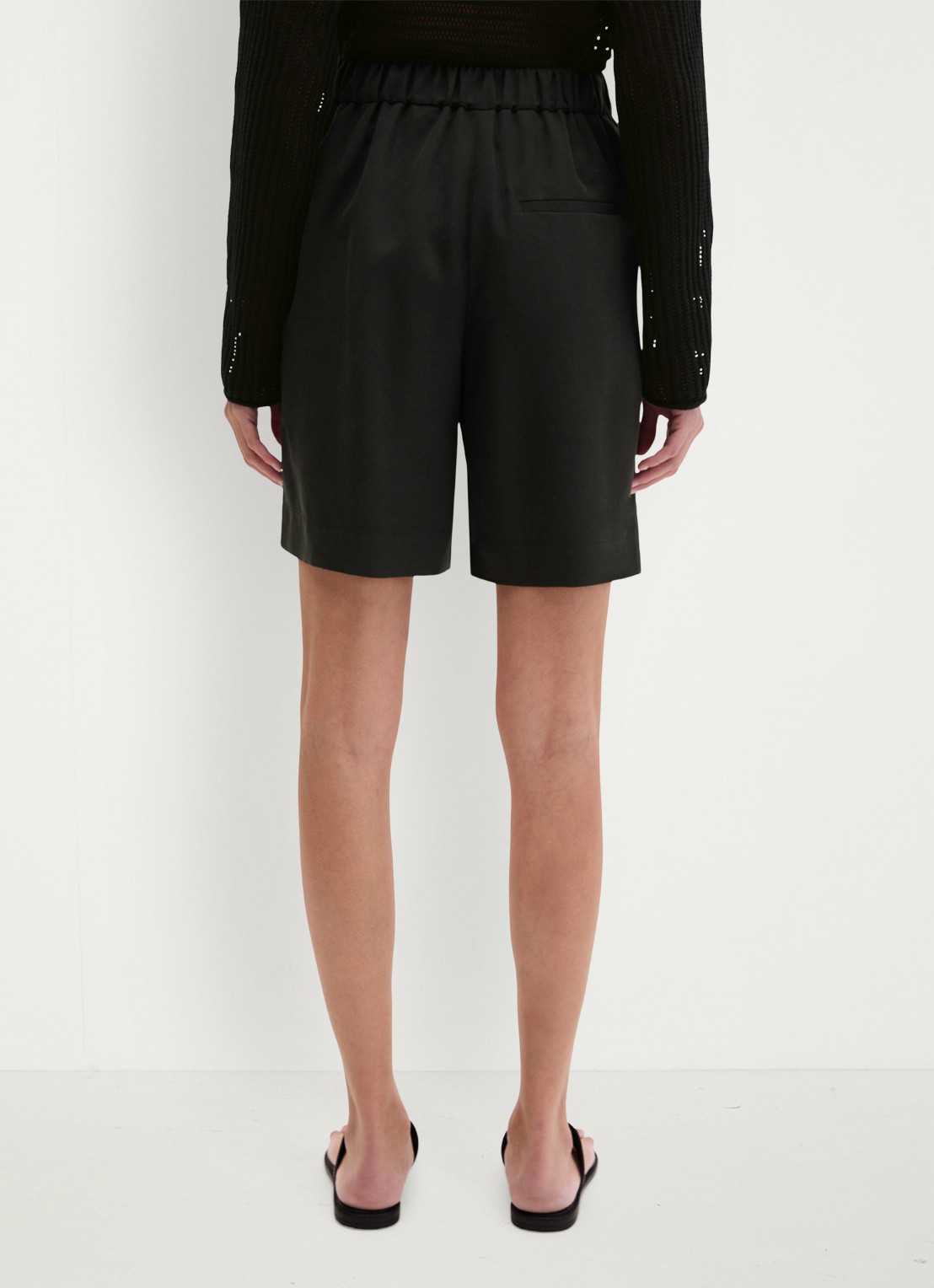 Marc O'Polo Korte broek met steekzakken - achterkant 5 black-0001 / zwart