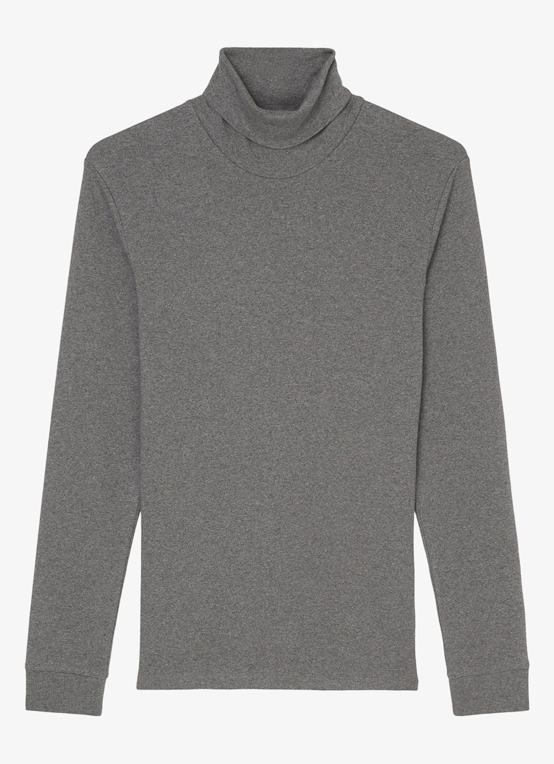 Marc O'Polo Longsleeve met col - voorkant 2 grijsmele