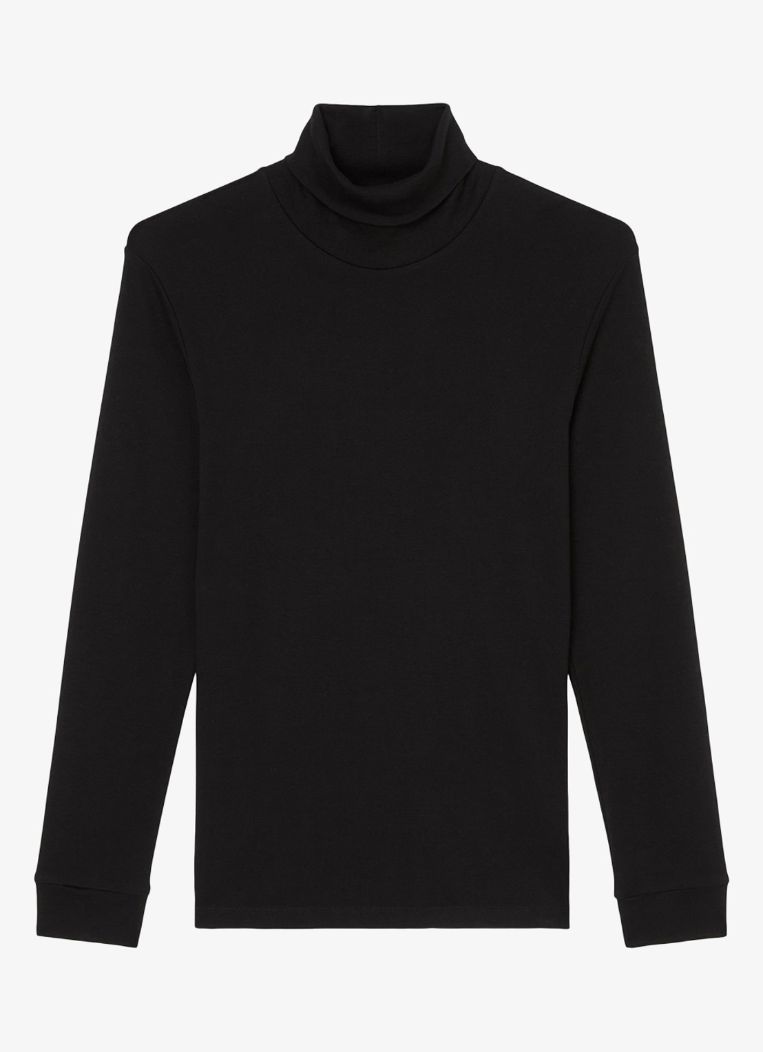 Marc O'Polo Longsleeve met col - voorkant 2 zwart