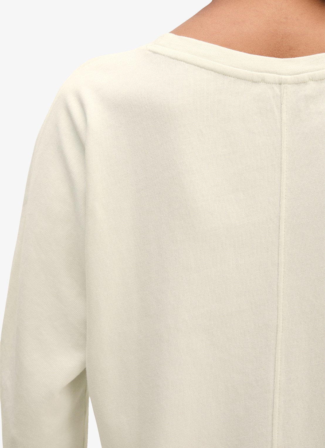 Marc O'Polo Longsleeve met ronde hals - detail 2 grey white/1172