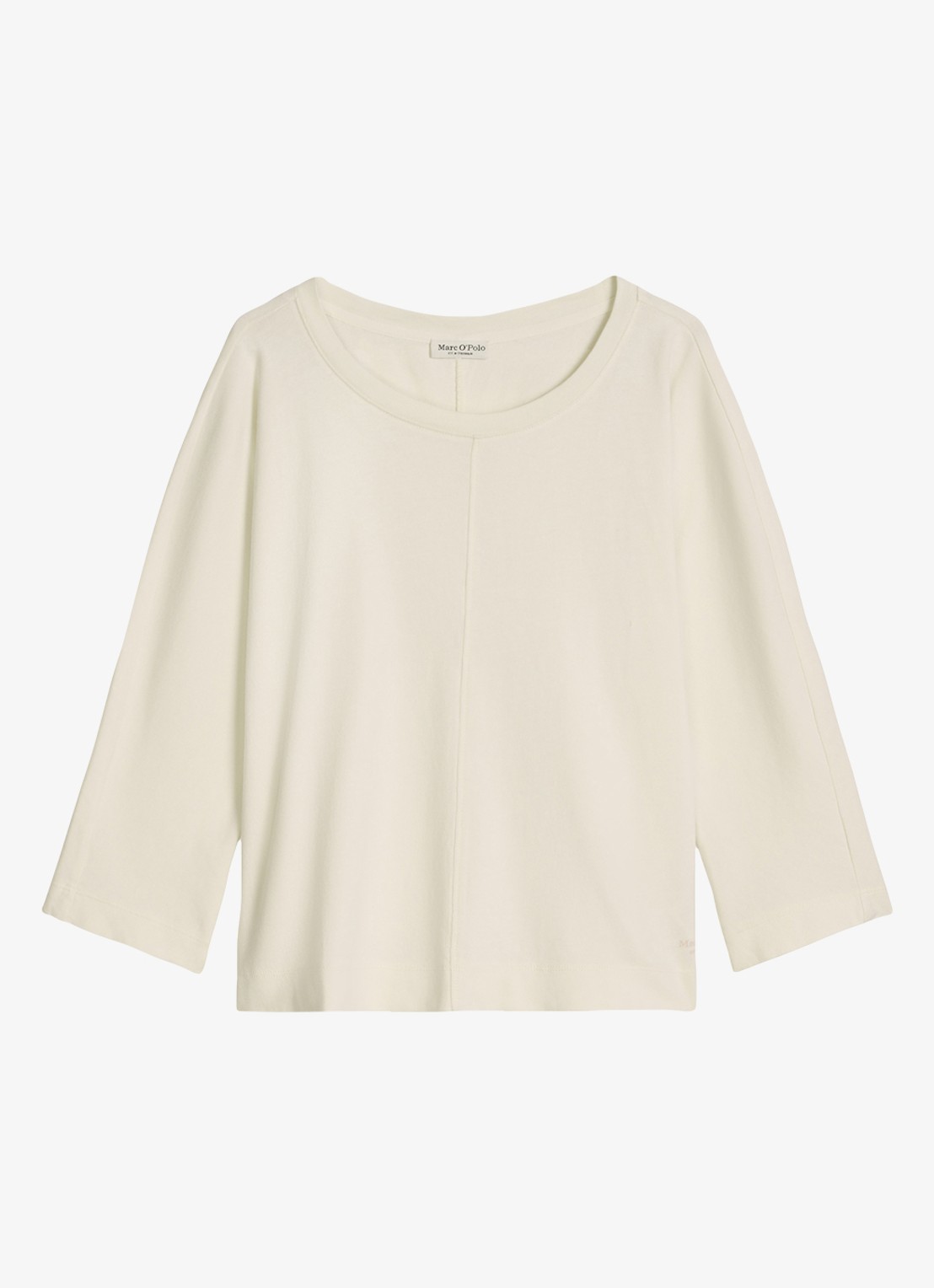 Marc O'Polo Longsleeve met ronde hals - voorkant 3 grey white/1172