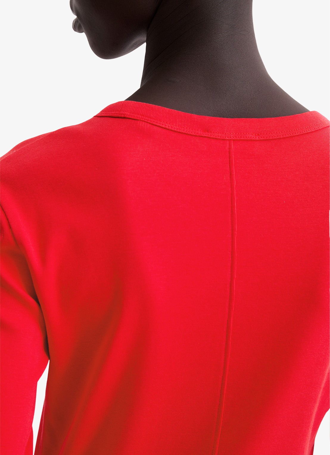 Marc O'Polo Longsleeve van katoen - detail 2 koraalrood
