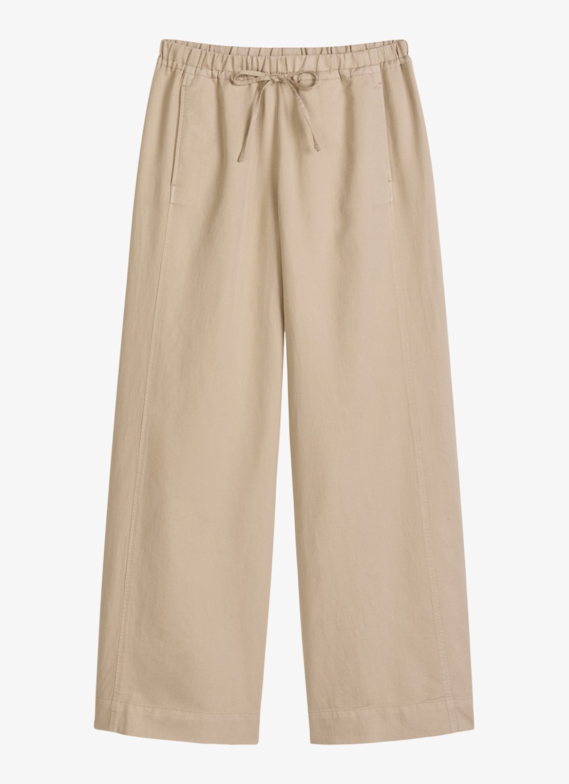 Marc O'Polo Loose fit broek in lyocell blend - voorkant 2 beige