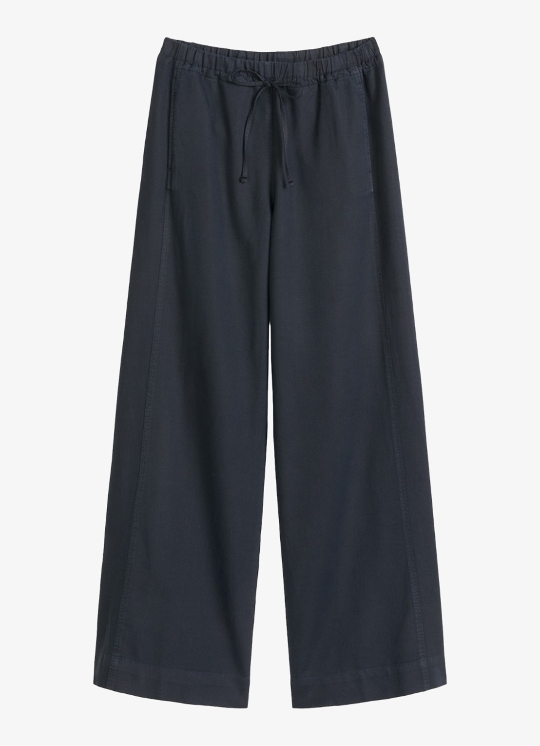 Marc O'Polo Loose fit broek in lyocell blend - voorkant donkerblauw