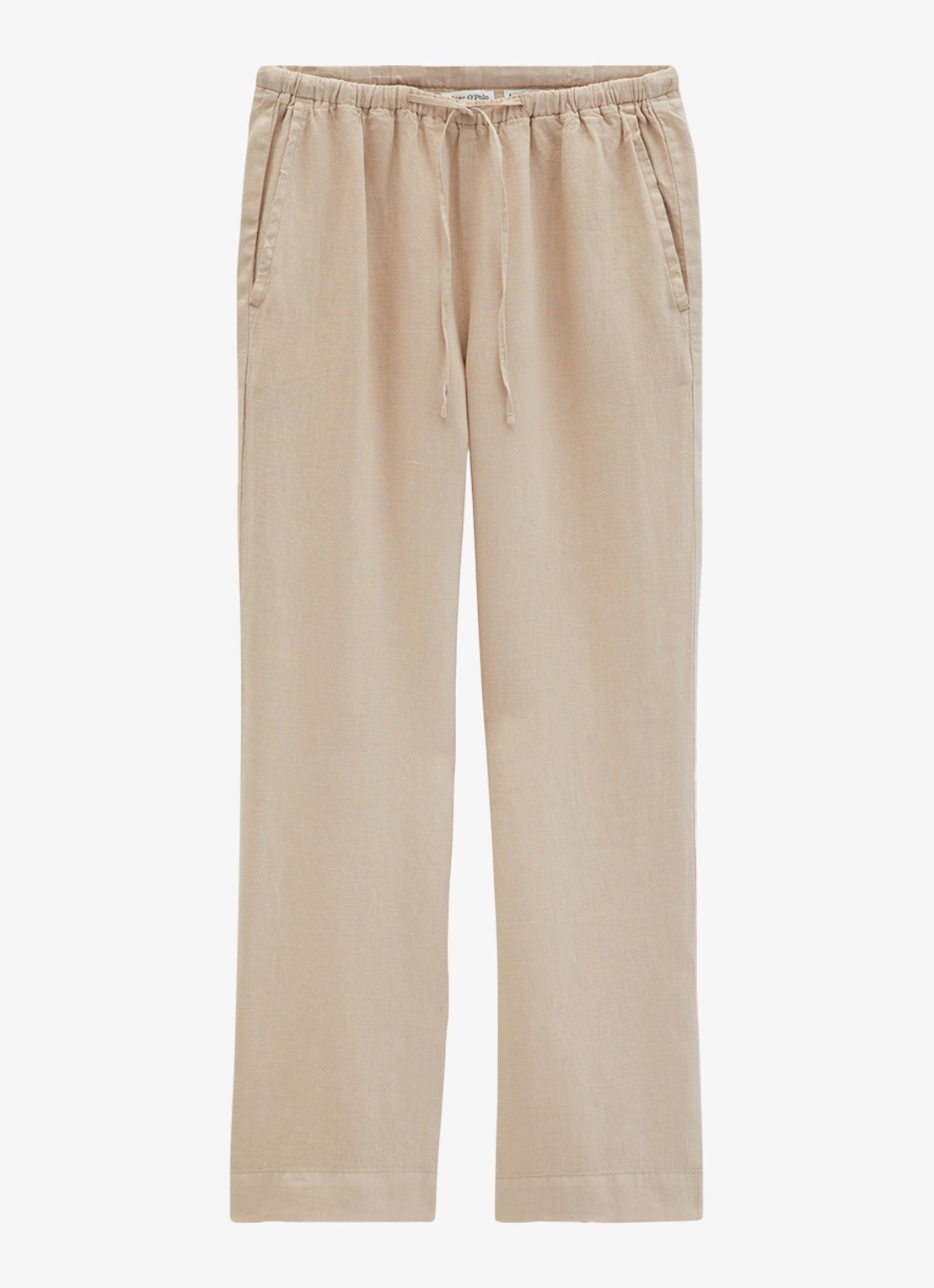 Marc O'Polo Loose fit broek met steekzakken - voorkant 4 sandpaper-2326 / beige
