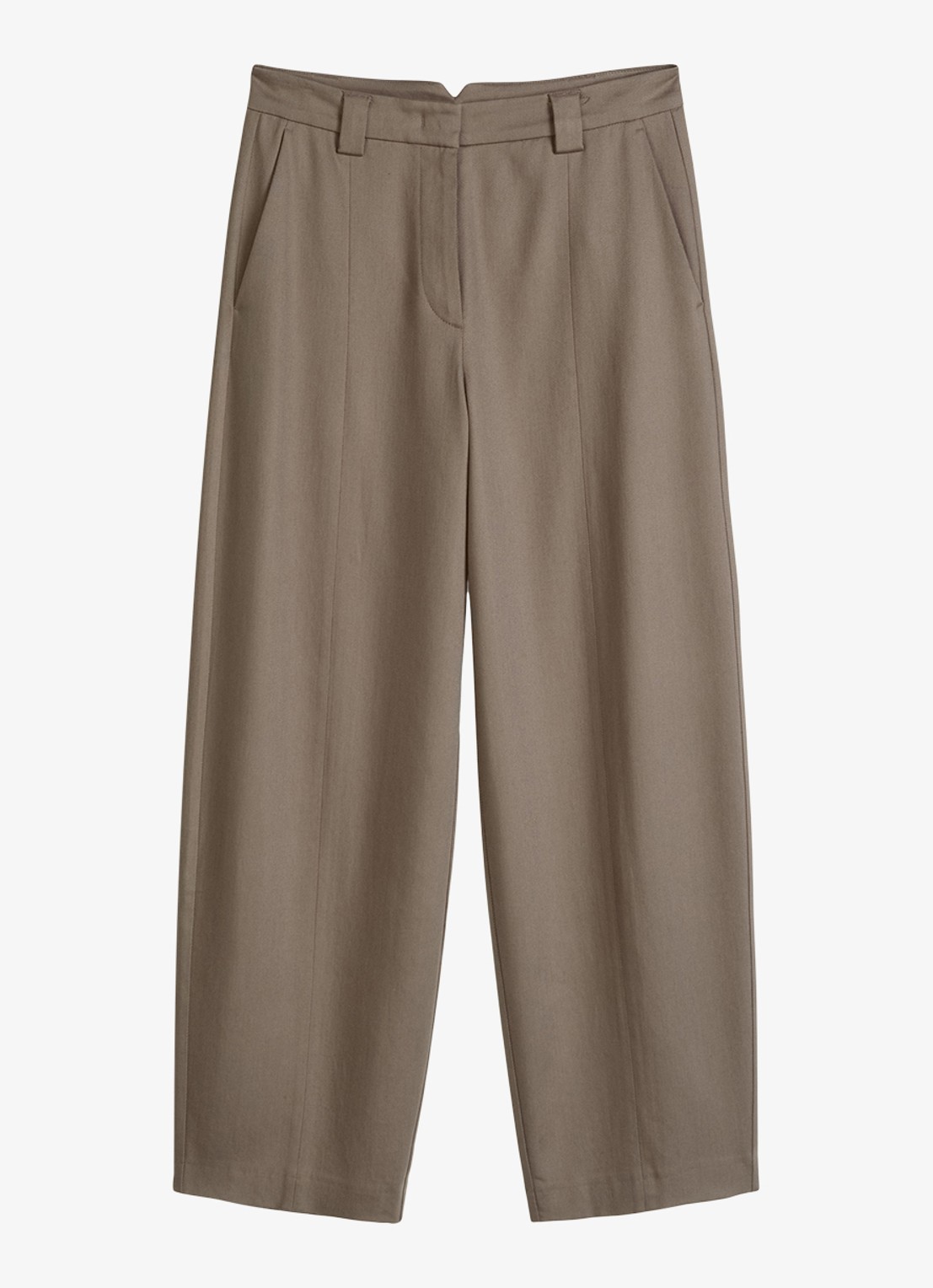 Marc O'Polo Loose fit pantalon met steekzakken - voorkant 2 bruin