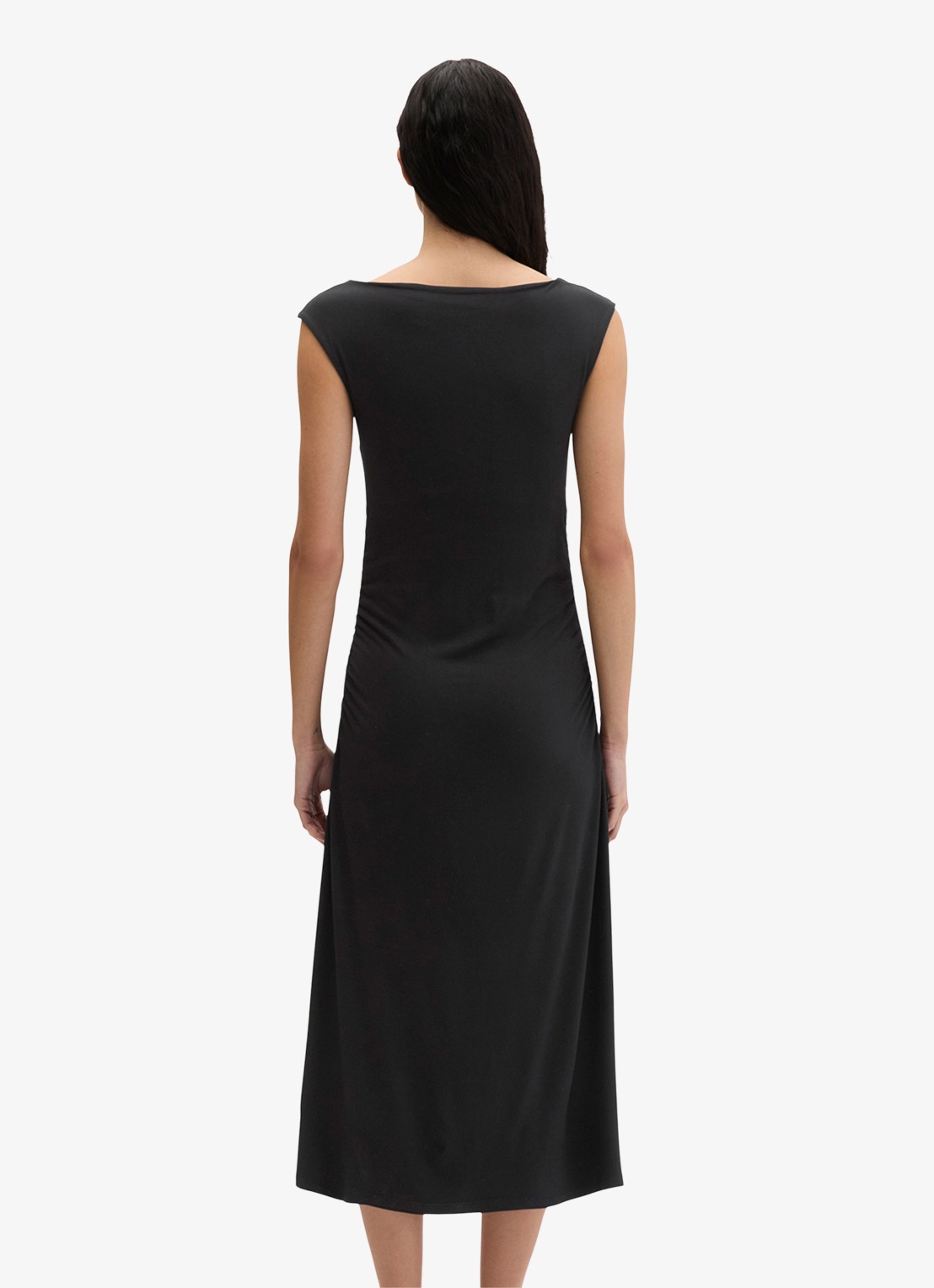 Marc O'Polo Midi jurk met plooien - achterkant black-0001 / zwart
