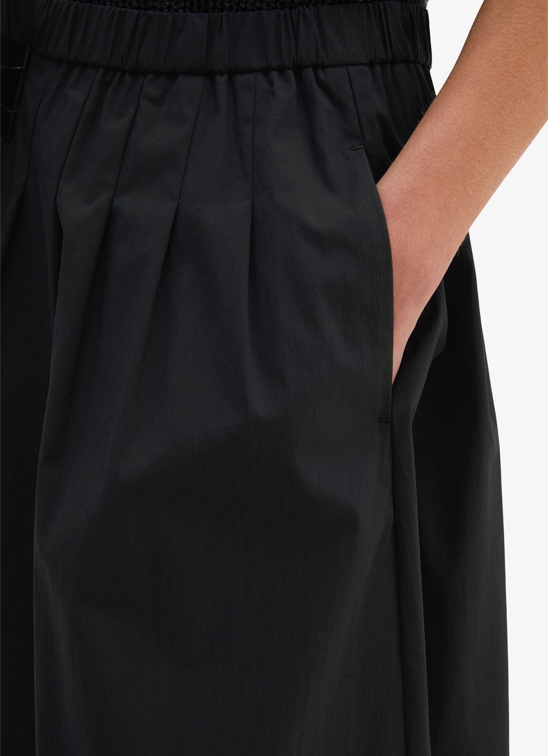 Marc O'Polo Midi rok met steekzakken - detail 5 zwart