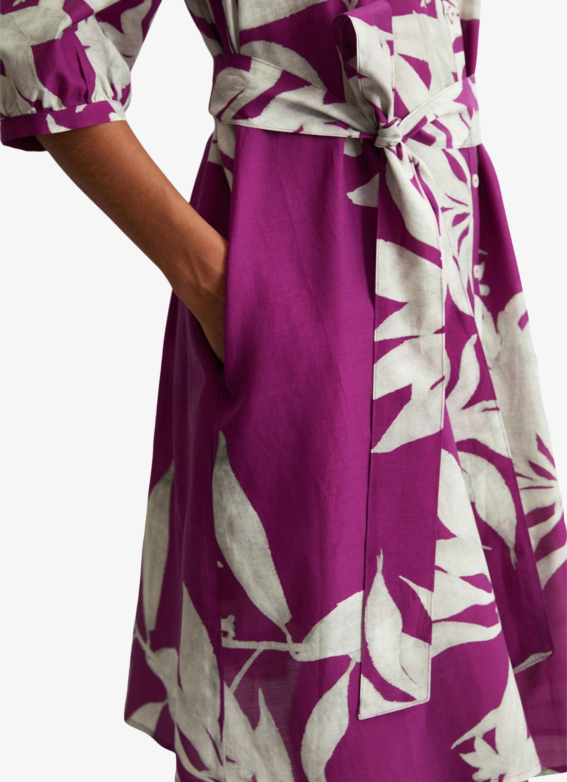 Marc O'Polo Mini blousejurk met print - detail 2 paars