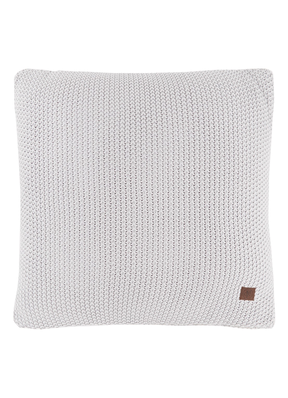 Marc O'Polo Nordic Knit sierkussen 50 x 50 cm - voorkant lichtgrijs